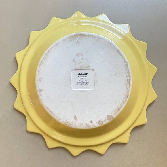 Chantal Yellow Sun Pie Plate Baking Dish Large - Picture 6 of 6